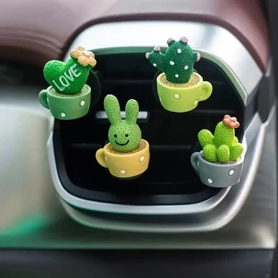 4pcs Potted Plant Car Aromatherapy Clips
