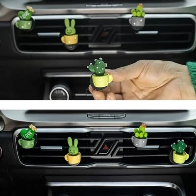 4pcs Potted Plant Car Aromatherapy Clips